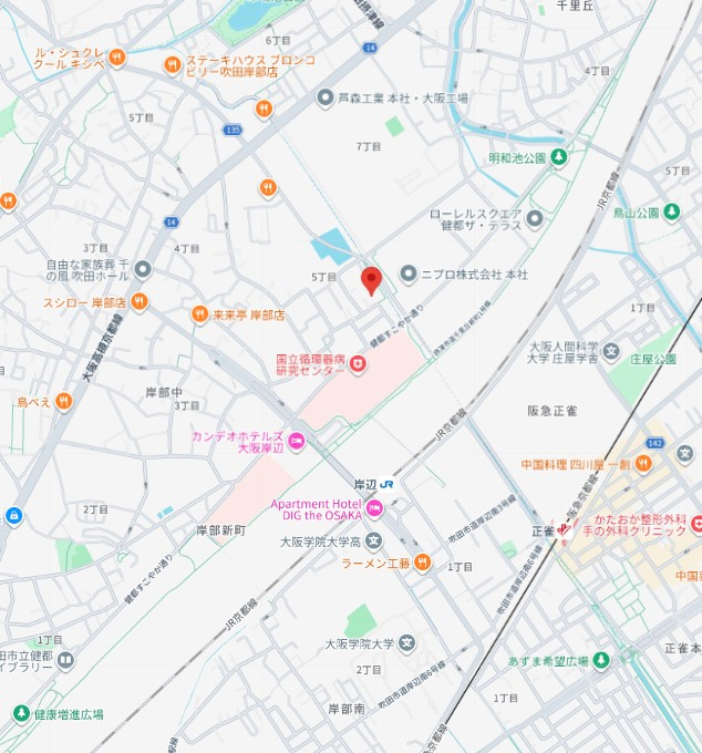フジパレス吹田岸辺の地図