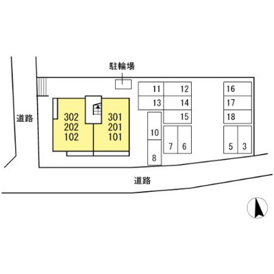 【区画図】 | D-room山西Ⅱ