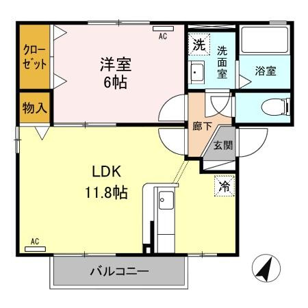 【間取り】 | ラフィーネⅡ | 是非エイブル宇都宮東店へ！TEL028-614-3103