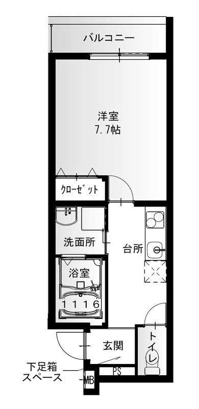 フジパレス長洲公園Ⅰ番館の間取り