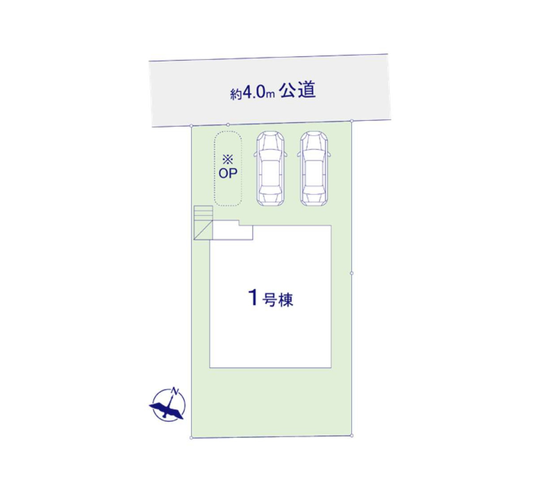 福岡市東区雁の巣2丁目第8-1棟(1号棟)の区画図|配置図（1号棟）