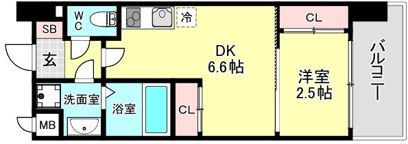セレニテ阿波座ミラクの間取り