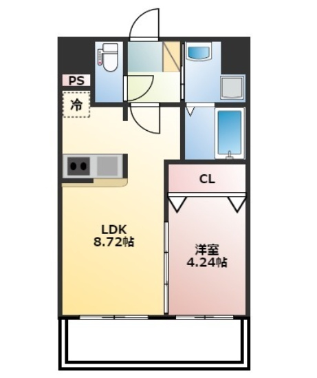 カルム空港南の間取り|使いやすい間取りです。