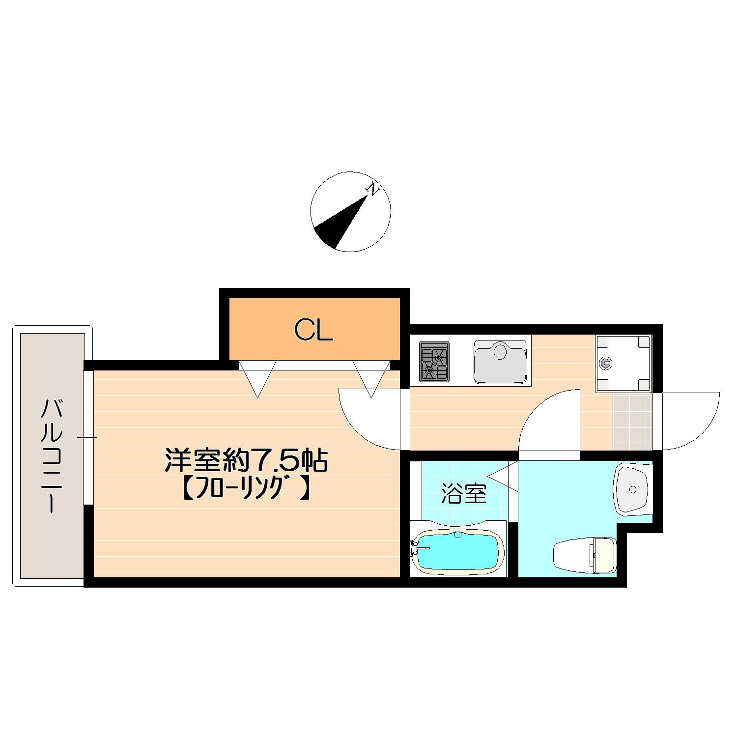 リテラ井尻の間取り|使いやすい間取りです。