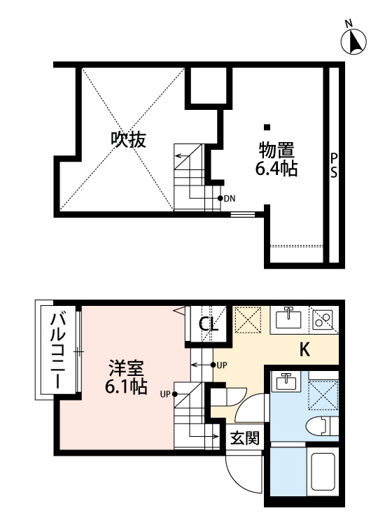 ブルージュ井尻の間取り|使いやすい間取りです。