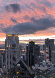 【展望】 | ザ・梅田タワー | 【眺望】美しい夕焼けが見える眺望！北向きバルコニーからの眺望！