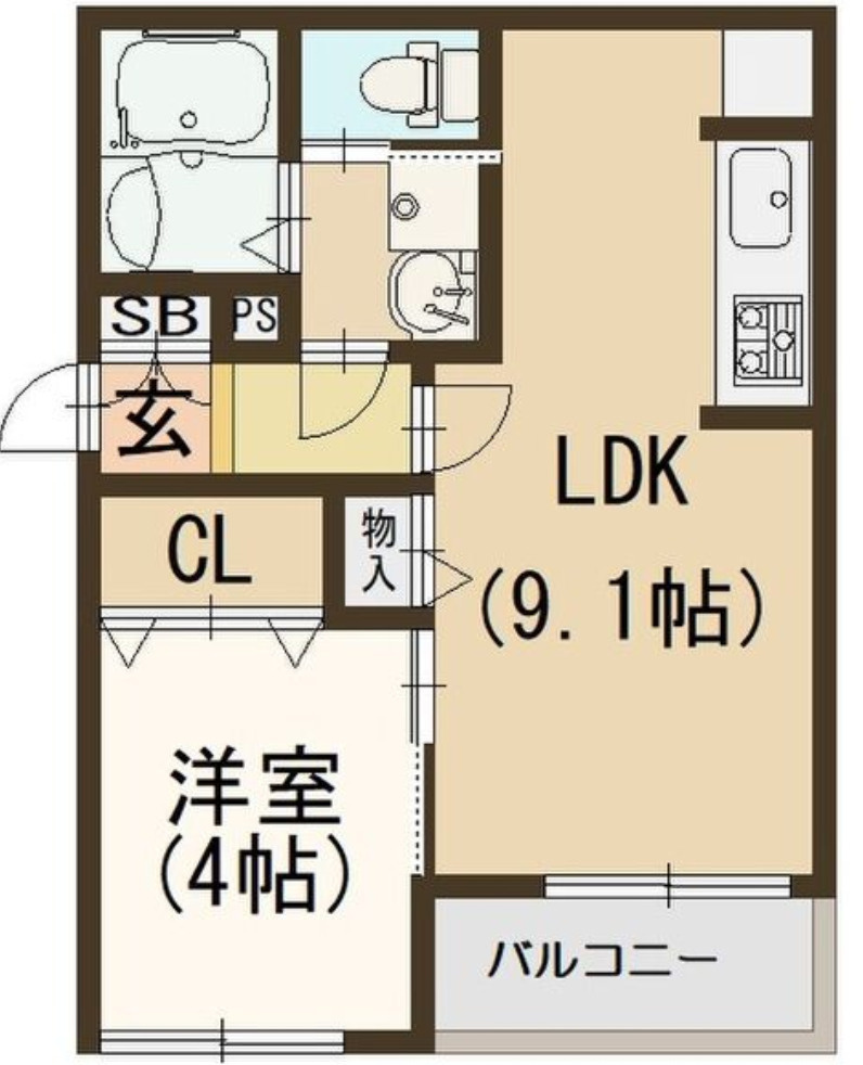 ヴィエント中小阪の間取り