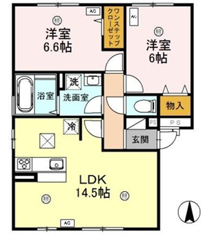アヴェニール浜の間取り