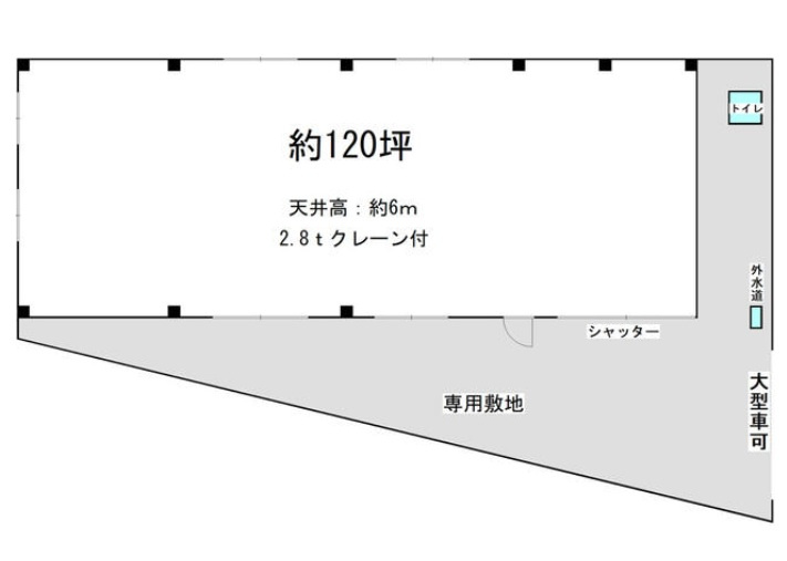 大網白里市柳橋の倉庫の間取り