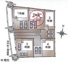 つくばみらい市小絹　第4　新築戸建て　4号棟の区画図|区画図です♪