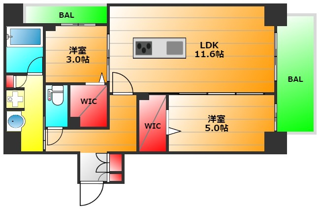 アーバネックス南新町の間取り|現状有姿