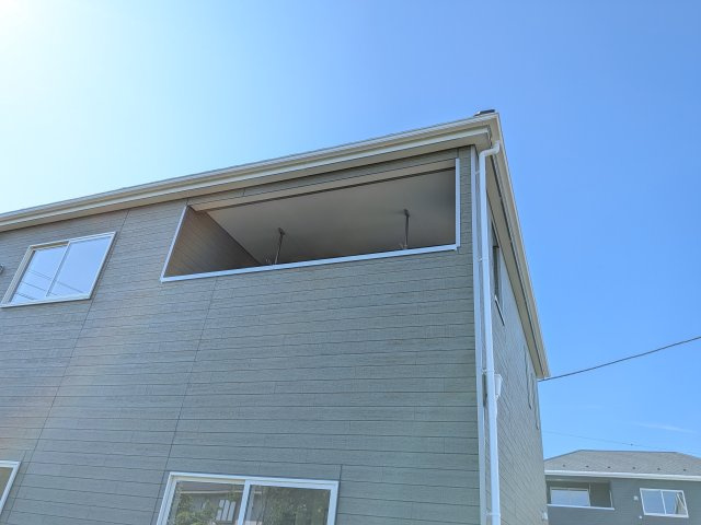 つくばみらい市小絹　第4　新築戸建て　5号棟のバルコニー
