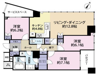 【間取り】 | ザ・タワー大阪 | 【間取り】18階・3LDK・北東角住戸！令和8年5月末リフォーム完了物件です☆