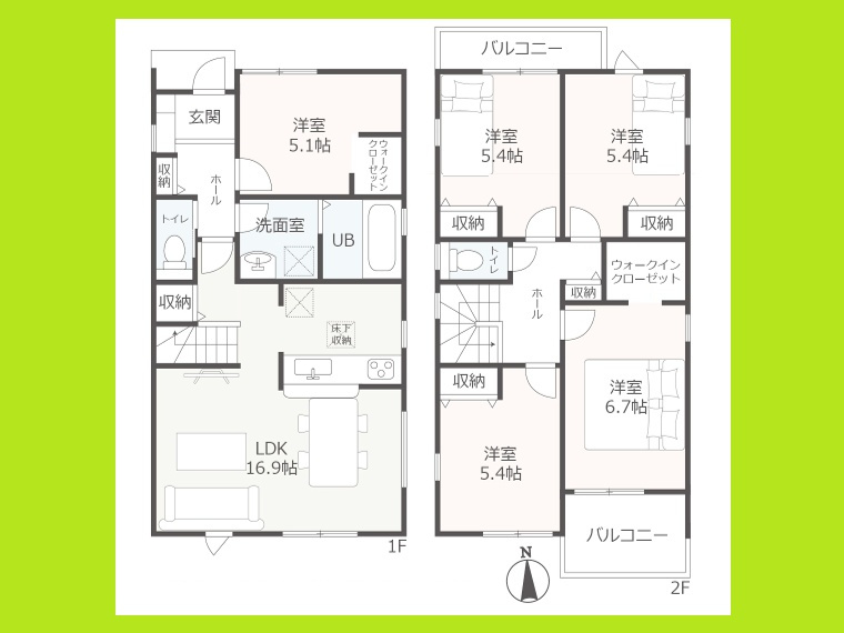 津島市立込町２丁目の新築一戸建の間取り|◇１号棟◇
