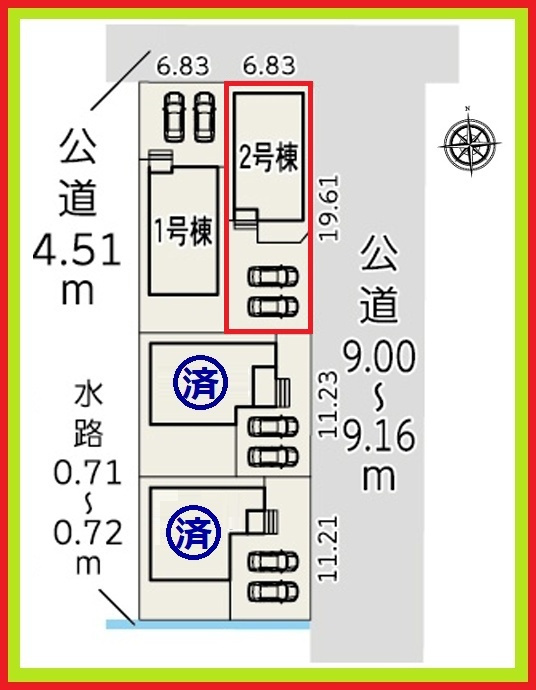 津島市立込町２丁目の新築一戸建の区画図|◇２号棟◇