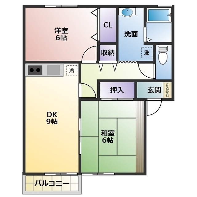 セジュール出戸町Bの間取り