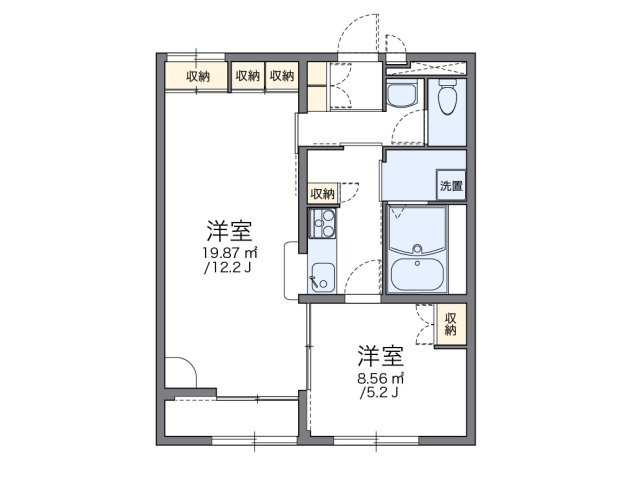 【間取り】 | レオパレス喜連北