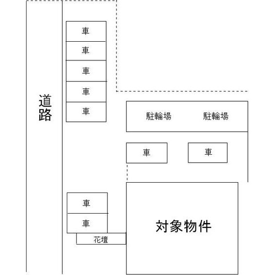 岐阜市加納竜興町２丁目のアパートの駐車場