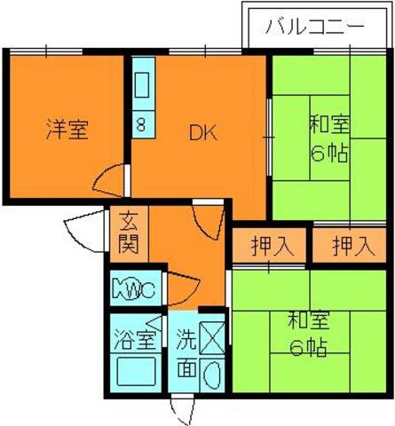 メゾンシェルブルーの間取り