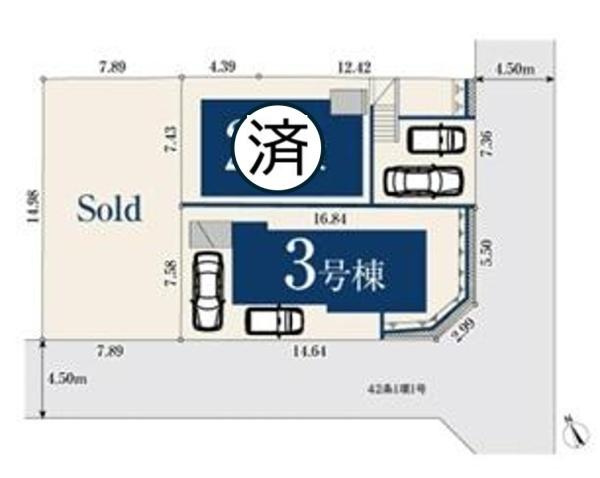 横浜市栄区鍛冶ケ谷町の新築一戸建の区画図|閑静な住宅地にございます！
是非現地へお越しください！