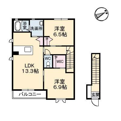 【間取り】 | パインデュー　Ａ棟