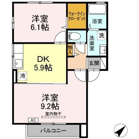 【間取り】 | ウィング　ヴュー　B棟