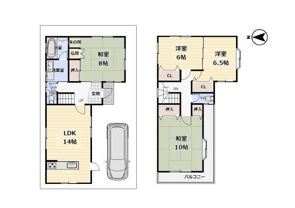 【間取り】 | 高石市西取石3丁目　中古戸建 | 図面と現況が異なる場合は現況を優先します
