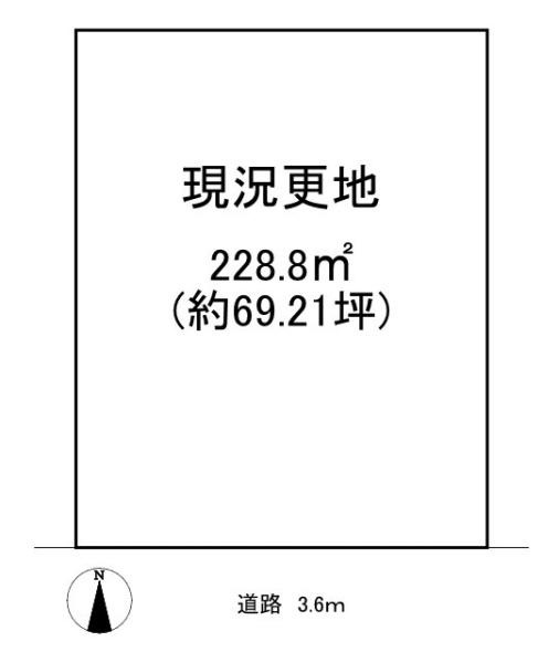 磯城郡三宅町大字石見の売地の土地図