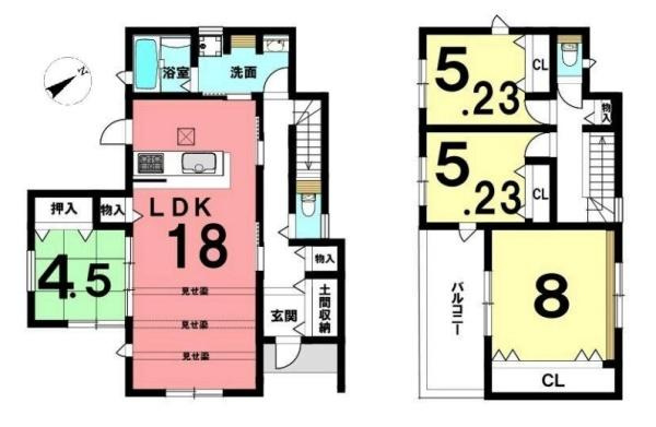 北葛城郡広陵町大野 ５号地 ／新築一戸建の間取り