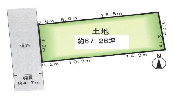 桜井市大字桜井の売地の土地図