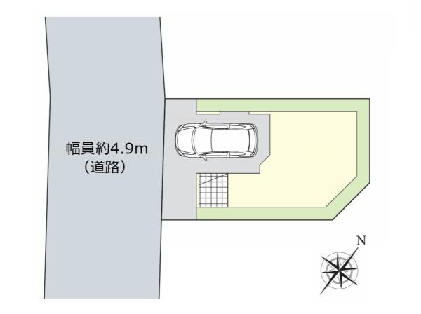 横浜市磯子区滝頭２丁目の新築一戸建の区画図