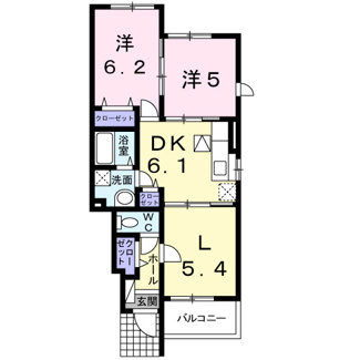 【間取り】 | コーポロマンＤ