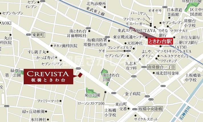 クレヴィスタ板橋ときわ台【おとり物件なし】#学生・社会人におススメ！初期費用分割払いOK！の地図