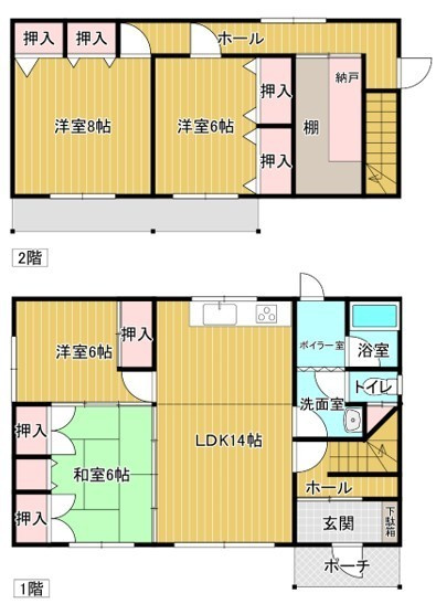 北見市とん田東町598番2　中古売家の間取り