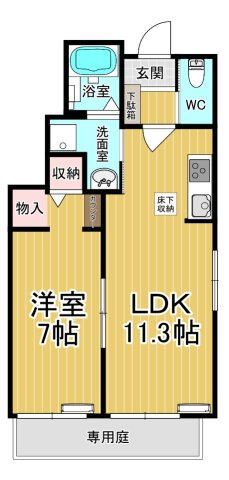 【間取り】 | Park Forest(パークフォレスト）B | カップルさんにオススメのお部屋です♪