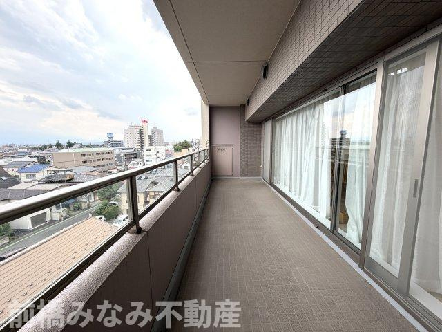【中古マンション】前橋市本町　ポレスター　502号室　3LDKのバルコニー|お洗濯にも便利なバルコニー付き