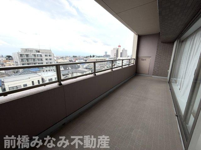 【中古マンション】前橋市本町　ポレスター　502号室　3LDKのバルコニー|陽当たり良好なバルコニーです