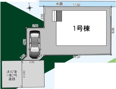 【区画図】 | 海老名市中野第10 新築戸建 全1棟