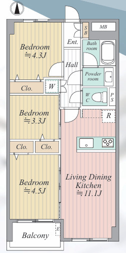 興栄マンションむさしのの間取り