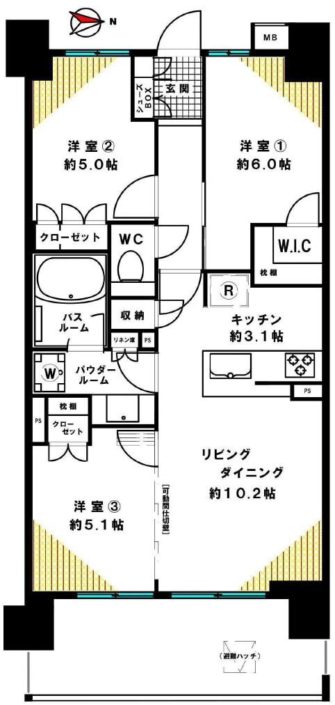 クレアホームズ北綾瀬の間取り|新規リノベーションマンション