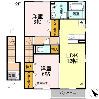 【間取り】 | コンフォート東川口　B