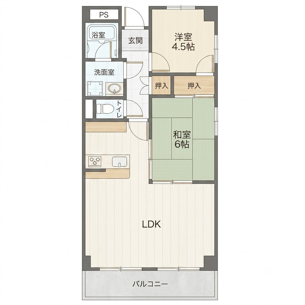 ドリーム中加賀屋の間取り