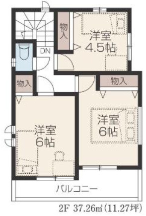 【仲介手数料無料】所沢上安松１３期全２棟Ａ号棟　所沢の不動産なら西武ハウジングの間取り