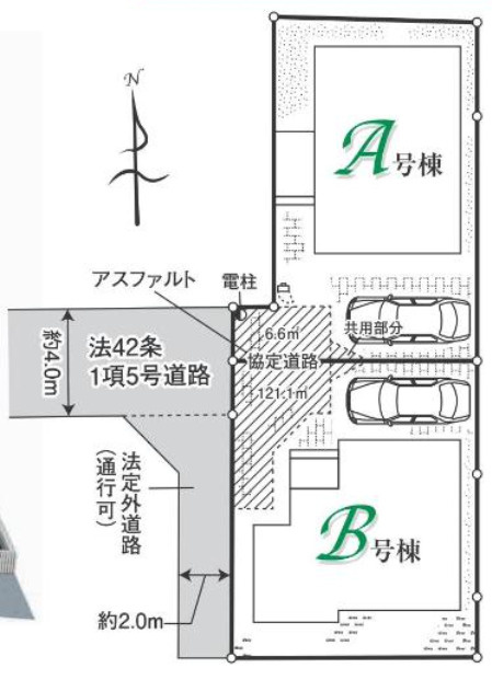 【仲介手数料無料】所沢上安松１３期全２棟Ａ号棟　所沢の不動産なら西武ハウジングの区画図