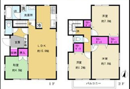 茅ヶ崎市菱沼１丁目　中古戸建　の間取り
