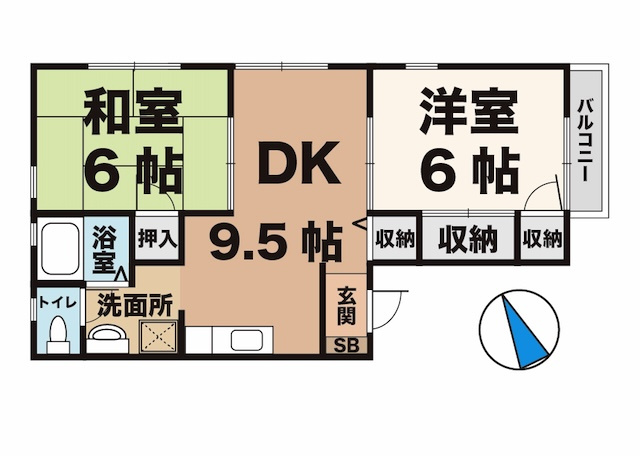クレール吉川の間取り