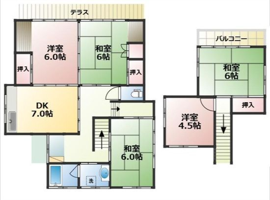 楠野町貸家の間取り