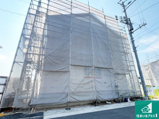 加古川市野口町野口　第7期　新築一戸建ての外観|周辺は落ち着いた街並みの住宅地！子育てがしやすい住環境です！まだ未完成ですが、現地でしかわからない事もございます。是非一度ご覧ください。