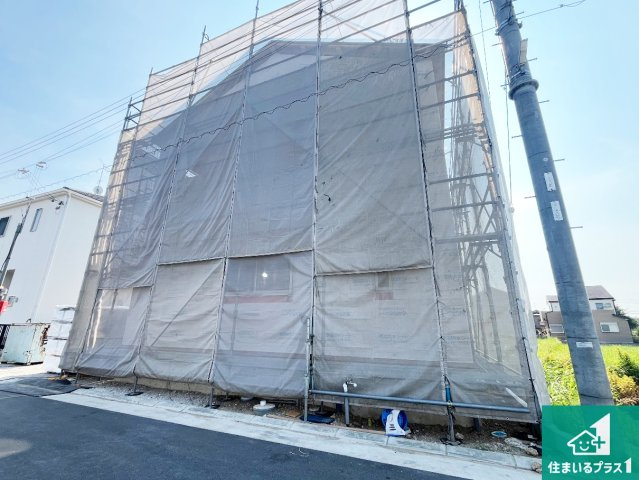 加古川市野口町野口　第7期　新築一戸建ての外観|周辺は落ち着いた街並みの住宅地！子育てがしやすい住環境です！まだ未完成ですが、現地でしかわからない事もございます。是非一度ご覧ください。