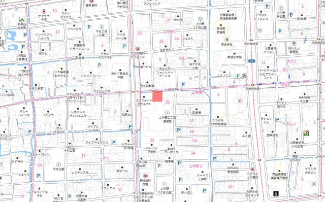 北区上中野　1区画の地図